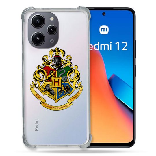 Coque Renforcée En Verre Trempé Transparente Pour Xiaomi Redmi 12 5G Harry Potter Poudlard