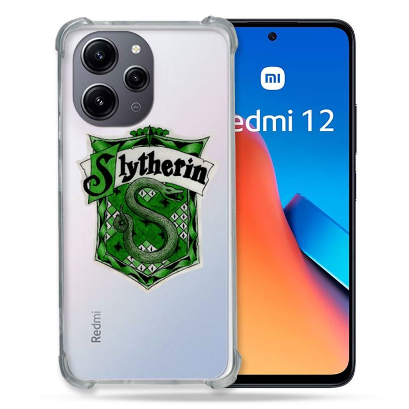 Coque Renforcée En Verre Trempé Transparente Pour Xiaomi Redmi 12 5G Harry Potter Slytherin