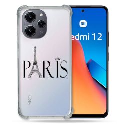 Coque Renforcée En Verre Trempé Transparente Pour Xiaomi Redmi 12 5G Paris Noir