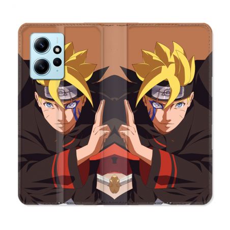 Housse Cuir Portefeuille Pour Xiaomi Redmi Note 12 4G Manga Boruto Signe