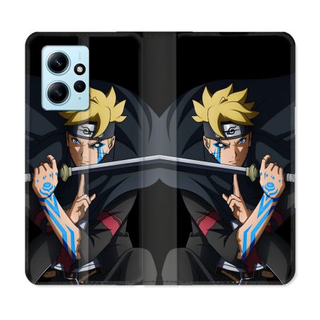 Housse Cuir Portefeuille Pour Xiaomi Redmi Note 12 4G Manga Boruto Tatouage