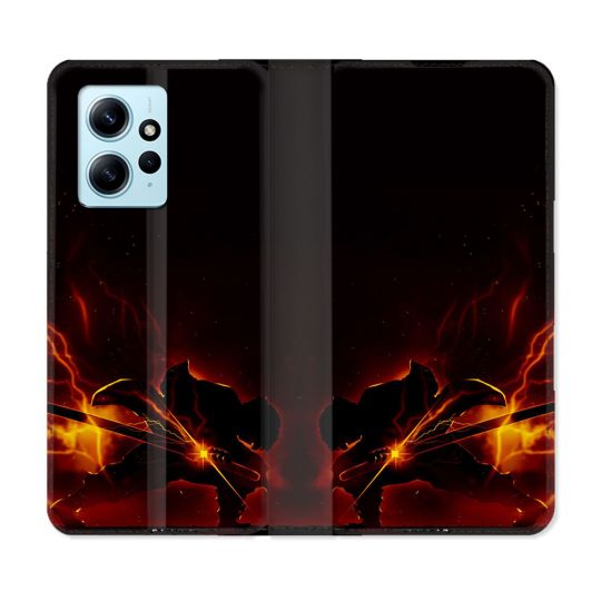 Housse Cuir Portefeuille Pour Xiaomi Redmi Note 12 4G Manga Demon Slayer Electric