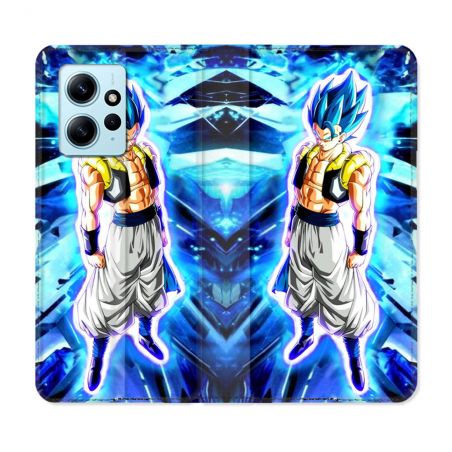 Housse Cuir Portefeuille Pour Xiaomi Redmi Note 12 4G Manga Dragon Ball Gogeta Lumiere