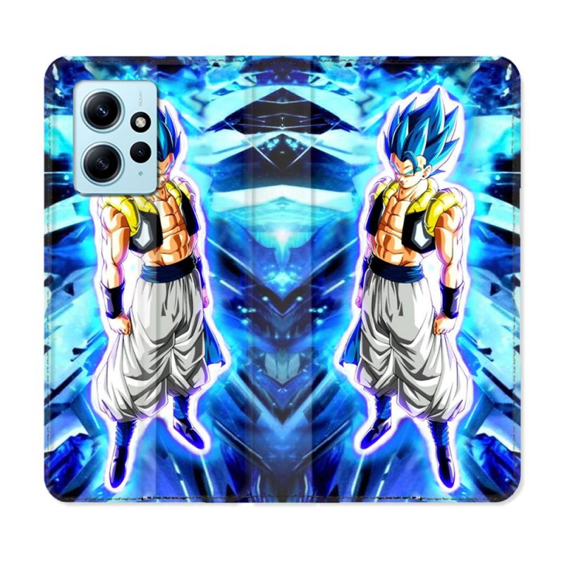 Housse Cuir Portefeuille Pour Xiaomi Redmi Note 12 4G Manga Dragon Ball Gogeta Lumiere