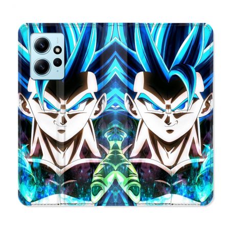 Housse Cuir Portefeuille Pour Xiaomi Redmi Note 12 4G Manga Dragon Ball Gogeta Visage