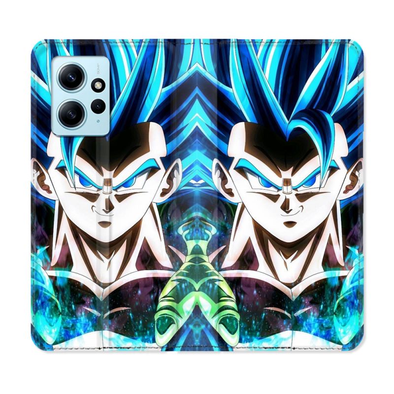 Housse Cuir Portefeuille Pour Xiaomi Redmi Note 12 4G Manga Dragon Ball Gogeta Visage