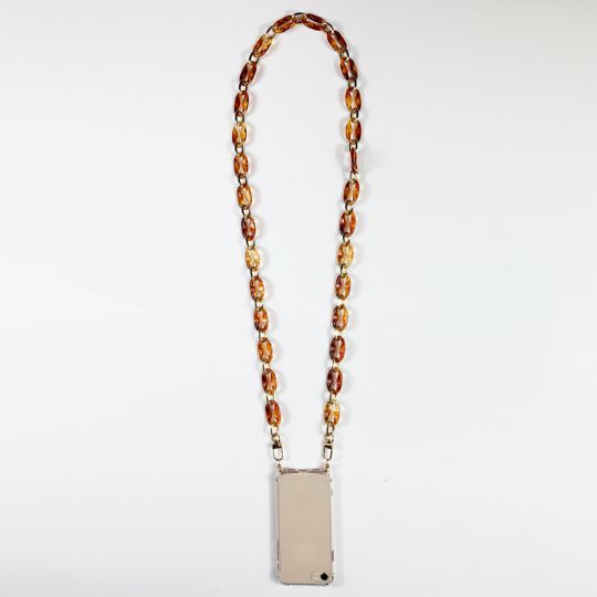 Coque Renforcée En Verre Trempé Transparente Pour Xiaomi Redmi 12 5G Lanière / Cordon Anneaux Ambre