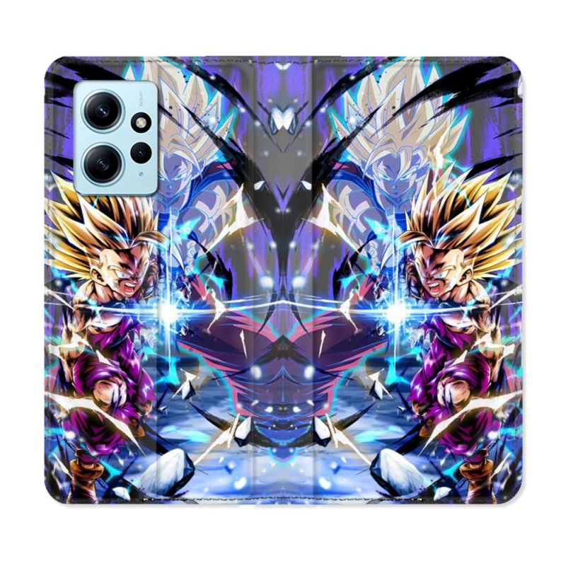 Housse Cuir Portefeuille Pour Xiaomi Redmi Note 12 4G Manga Dragon Ball Sangohan Duo