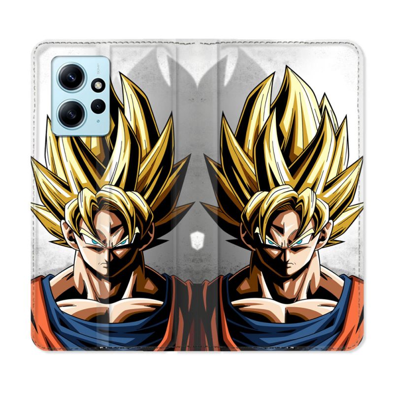Housse Cuir Portefeuille Pour Xiaomi Redmi Note 12 4G Manga Dragon Ball Sangoku Portrait
