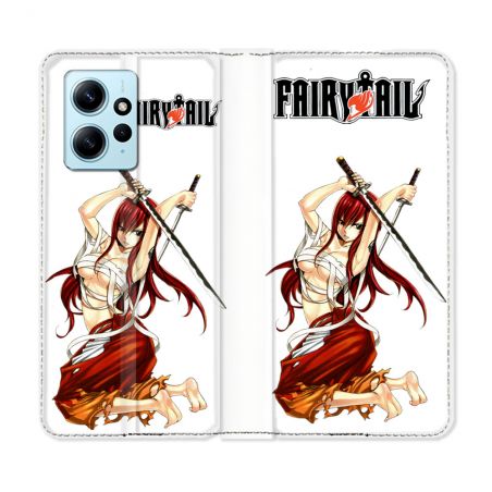 Housse Cuir Portefeuille Pour Xiaomi Redmi Note 12 4G Manga Fairy Tail Erza
