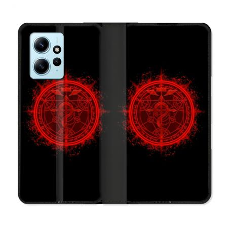 Housse Cuir Portefeuille Pour Xiaomi Redmi Note 12 4G Manga Fullmetal Alchemist Logo