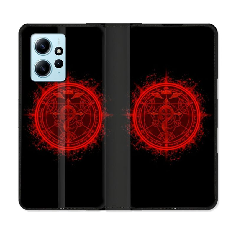 Housse Cuir Portefeuille Pour Xiaomi Redmi Note 12 4G Manga Fullmetal Alchemist Logo
