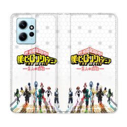 Housse Cuir Portefeuille Pour Xiaomi Redmi Note 12 4G Manga My Hero Academia Blanc