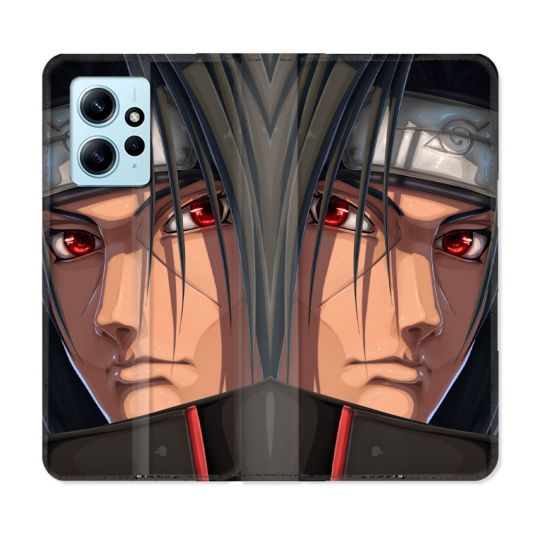 Housse Cuir Portefeuille Pour Xiaomi Redmi Note 12 4G Manga Naruto Itachi Visage