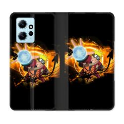 Housse Cuir Portefeuille Pour Xiaomi Redmi Note 12 4G Manga Naruto Noir
