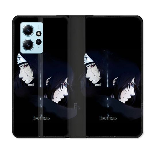 Housse Cuir Portefeuille Pour Xiaomi Redmi Note 12 4G Manga Naruto Sasuke Itachi
