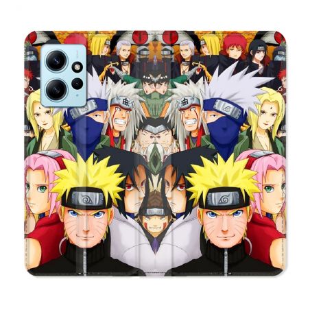 Housse Cuir Portefeuille Pour Xiaomi Redmi Note 12 4G Manga Naruto Team