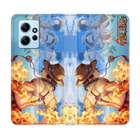 Housse Cuir Portefeuille Pour Xiaomi Redmi Note 12 4G Manga One Piece Ace Color
