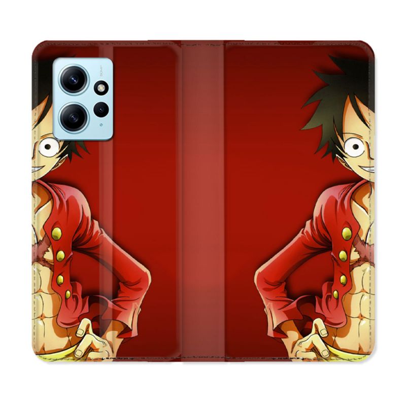 Housse Cuir Portefeuille Pour Xiaomi Redmi Note 12 4G Manga One Piece Luffy