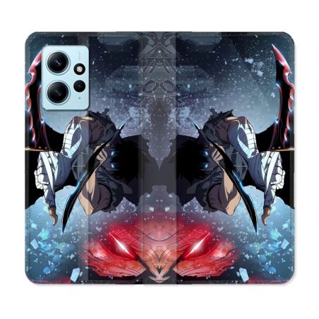 Housse Cuir Portefeuille Pour Xiaomi Redmi Note 12 4G Manga Solo Leveling Sung Epee