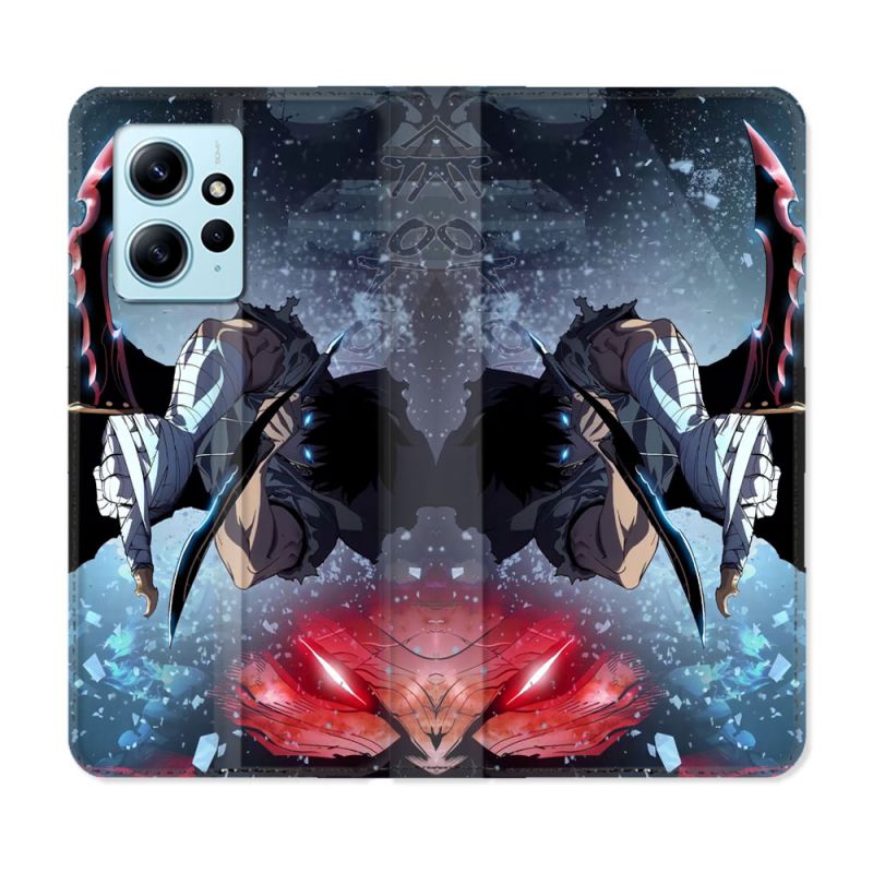 Housse Cuir Portefeuille Pour Xiaomi Redmi Note 12 4G Manga Solo Leveling Sung Epee