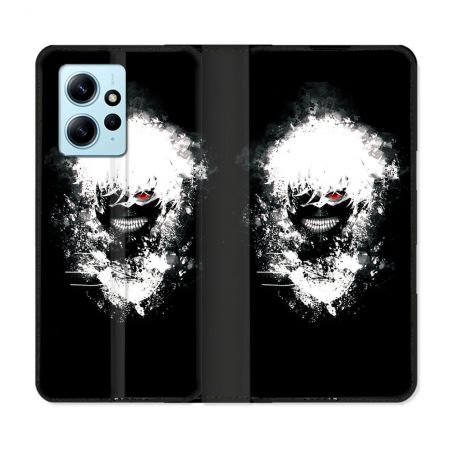 Housse Cuir Portefeuille Pour Xiaomi Redmi Note 12 4G Manga Tokyo Ghoul Kaneki Tag