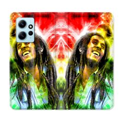 Housse Cuir Portefeuille Pour Xiaomi Redmi Note 12 4G Musique Bob Marley Color