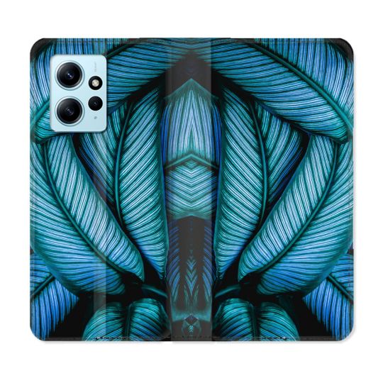 Housse Cuir Portefeuille Pour Xiaomi Redmi Note 12 4G Nature Feuille Palmier