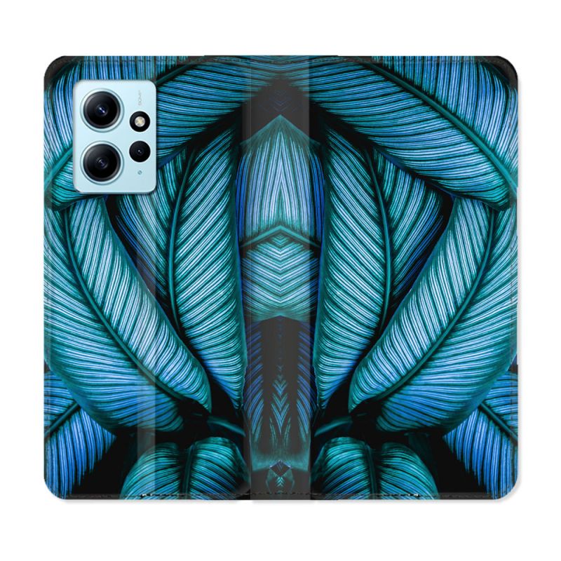 Housse Cuir Portefeuille Pour Xiaomi Redmi Note 12 4G Nature Feuille Palmier