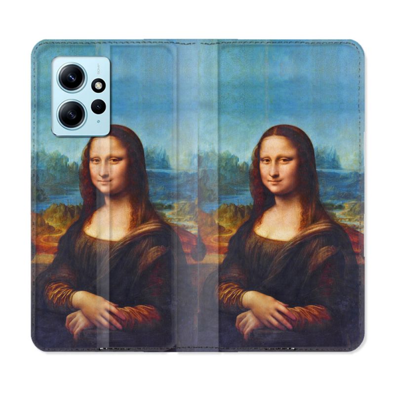 Housse Cuir Portefeuille Pour Xiaomi Redmi Note 12 4G Peinture Joconde