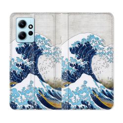 Housse Cuir Portefeuille Pour Xiaomi Redmi Note 12 4G Peinture La Grande Vague