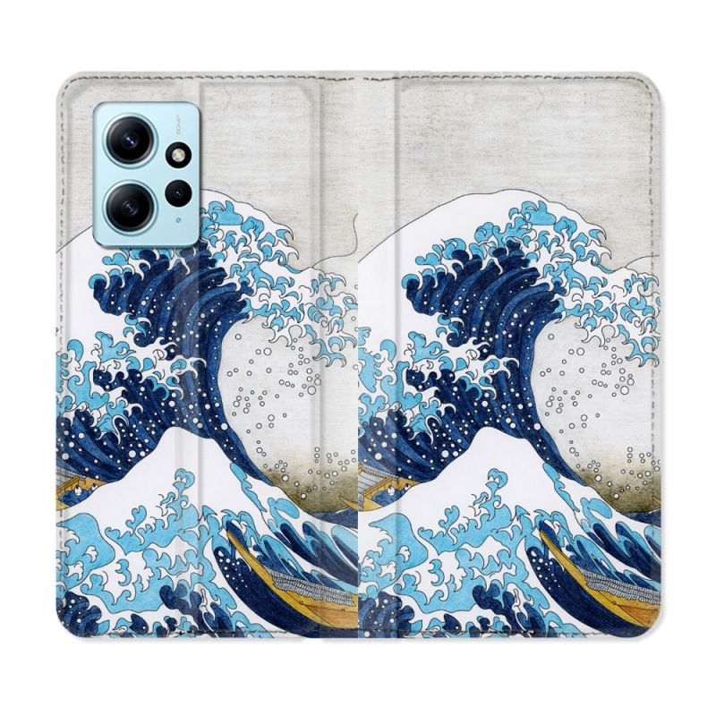 Housse Cuir Portefeuille Pour Xiaomi Redmi Note 12 4G Peinture La Grande Vague