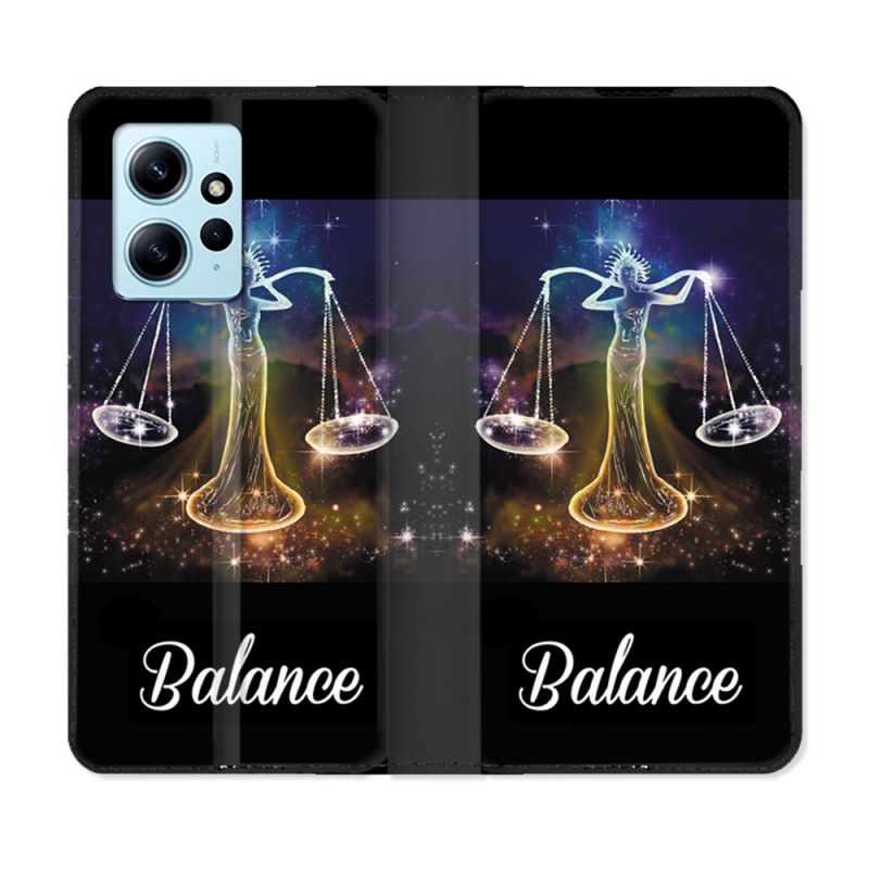Housse Cuir Portefeuille Pour Xiaomi Redmi Note 12 4G Signe Zodiaque 2 Balance