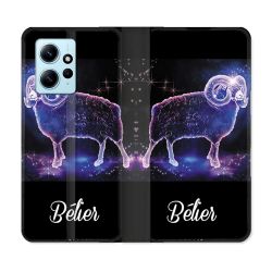 Housse Cuir Portefeuille Pour Xiaomi Redmi Note 12 4G Signe Zodiaque 2 Bélier