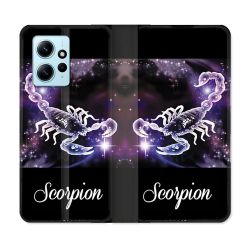 Housse Cuir Portefeuille Pour Xiaomi Redmi Note 12 4G Signe Zodiaque 2 Scorpion