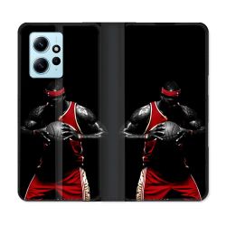 Housse Cuir Portefeuille Pour Xiaomi Redmi Note 12 4G Sport Basketeur
