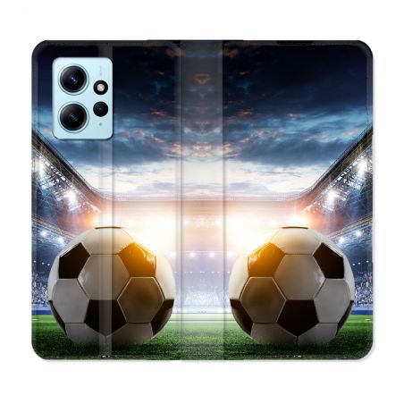 Housse Cuir Portefeuille Pour Xiaomi Redmi Note 12 4G Sport Football Stade
