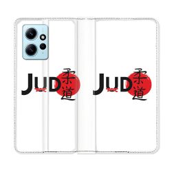 Housse Cuir Portefeuille Pour Xiaomi Redmi Note 12 4G Sport Judo Logo