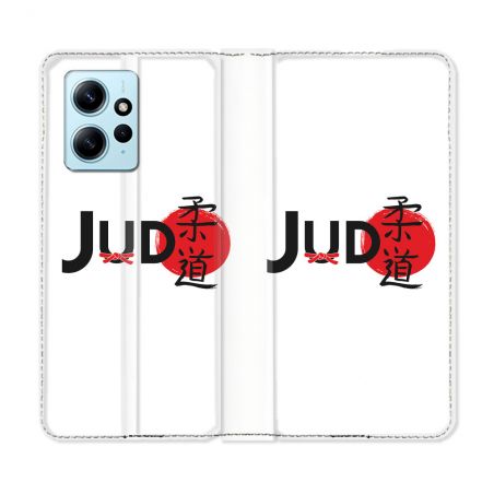 Housse Cuir Portefeuille Pour Xiaomi Redmi Note 12 4G Sport Judo Logo