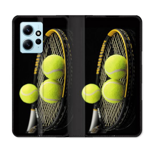 Housse Cuir Portefeuille Pour Xiaomi Redmi Note 12 4G Sport Tennis Balls