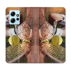 Housse Cuir Portefeuille Pour Xiaomi Redmi Note 12 4G Sport Tennis Glissade