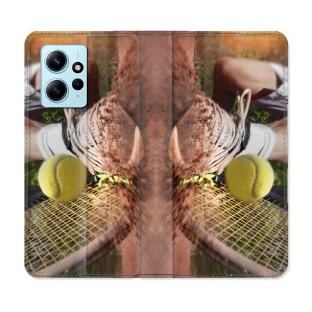 Housse Cuir Portefeuille Pour Xiaomi Redmi Note 12 4G Sport Tennis Glissade