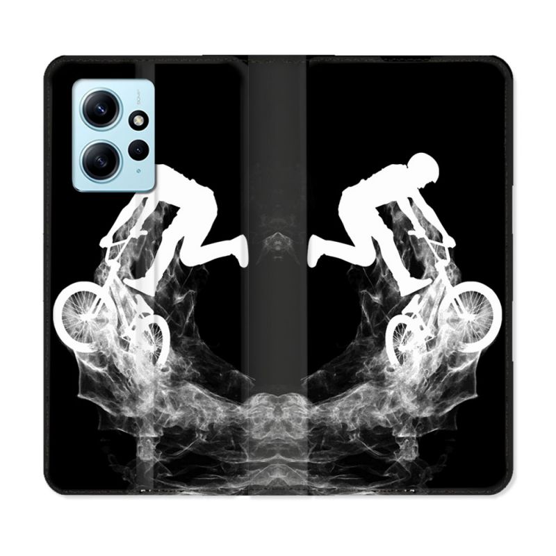 Housse Cuir Portefeuille Pour Xiaomi Redmi Note 12 4G Sport VTT Noir