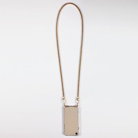 Coque Renforcée En Verre Trempé Transparente Pour Xiaomi Redmi 12 5G Lanière / Cordon Metal Serpent Or