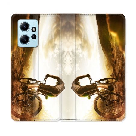 Housse Cuir Portefeuille Pour Xiaomi Redmi Note 12 4G Sport VTT Soleil