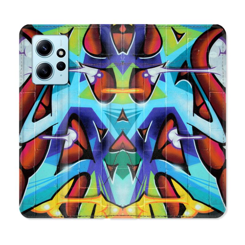 Housse Cuir Portefeuille Pour Xiaomi Redmi Note 12 4G Street Art Graf Color