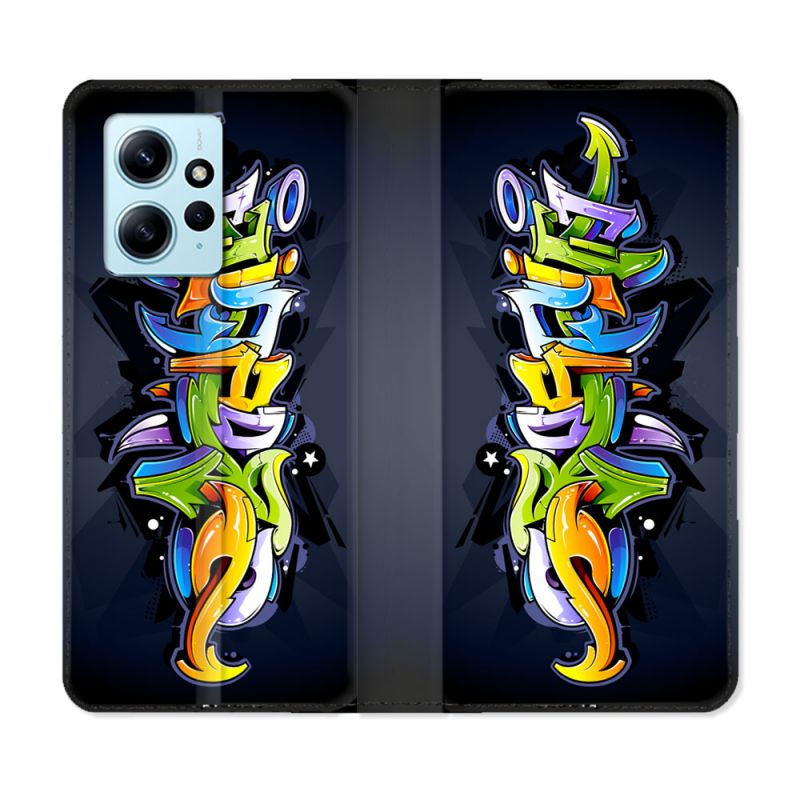 Housse Cuir Portefeuille Pour Xiaomi Redmi Note 12 4G Street Art Graffiti