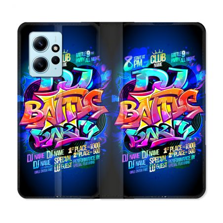 Housse Cuir Portefeuille Pour Xiaomi Redmi Note 12 4G Street Art Rap