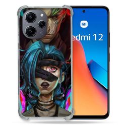 Coque Renforcée En Verre Trempé Pour Xiaomi Redmi 12 5G Arcane Jynx Bleu