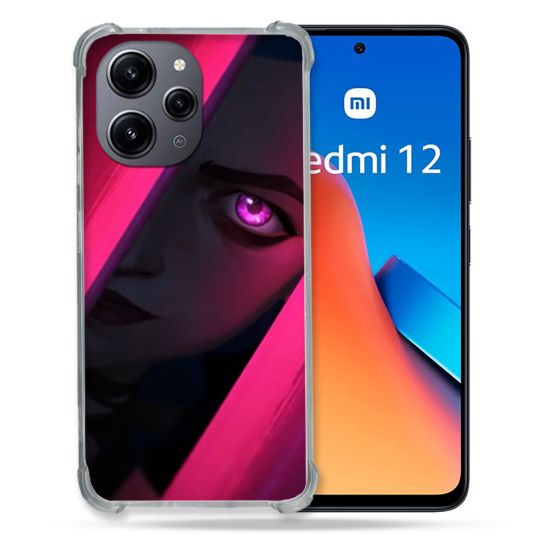 Coque Renforcée En Verre Trempé Pour Xiaomi Redmi 12 5G Arcane Jynx Rose